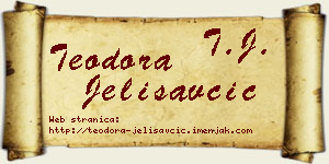 Teodora Jelisavčić vizit kartica
